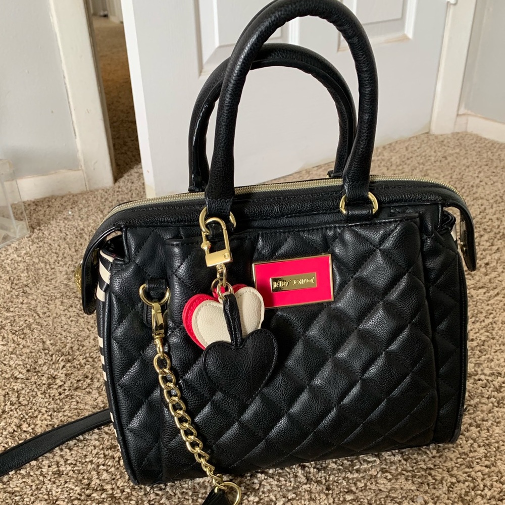 Betsy Johnson handbag black and white